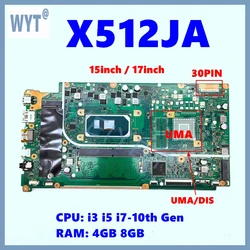 ASUS Placa base portátil X512J/X512JP/X512JF – i3/i5/i7