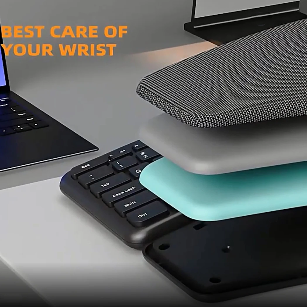 Teclado ergonómico con muñeca acolchada y reposamanos, recargable, multidispositivo, teclado Ergo inalámbrico 2.4G - imagen 5