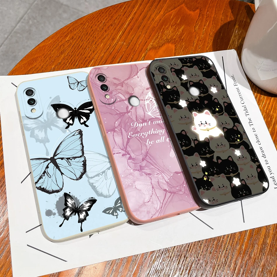 Para Redmi Note 7 Pro 7S Funda bonita de dibujos animados suave Funda trasera de silicona líquida para Xiaomi Redmi Note7 Pro Funda parachoques de alta calidad - imagen 2