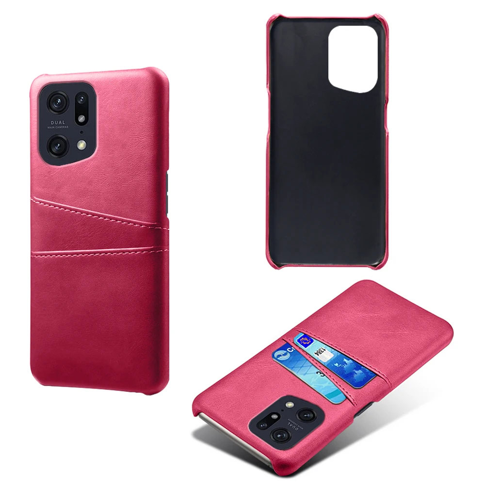 Funda de piel sintética con ranuras para tarjetas para Oppo Find X5 Pro, A36, Reno7, Z, SE, 5G, OPPO Find, X5 Pro, Realme, GT2, 9 Pro Plus, 9i, V25 - imagen 4