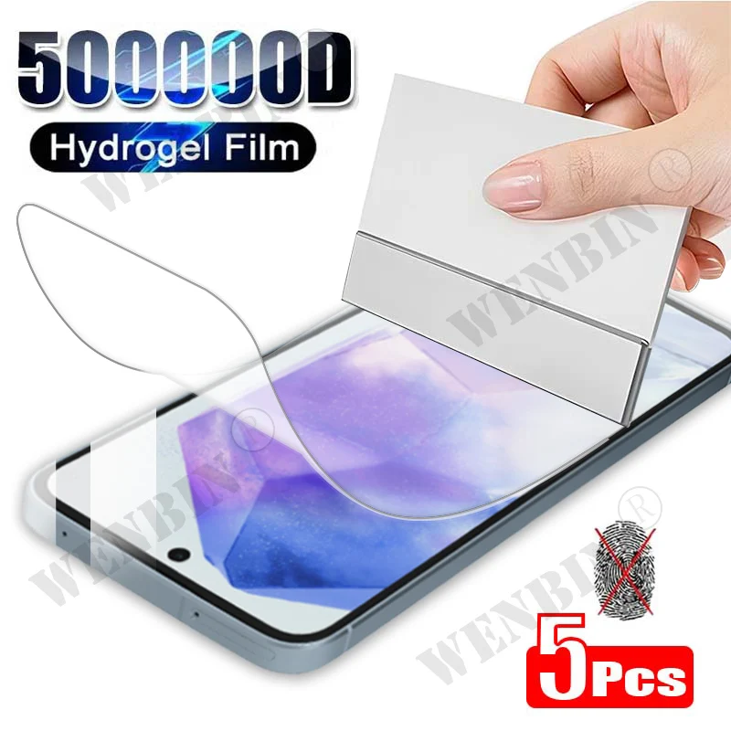 5 uds película de hidrogel de cubierta completa para Samsung S26 S25 S24 S23 Ultra Plus S24 FE Galaxy A56 A55 A36 A35 A16 A15 5G Protector de pantalla - imagen 2