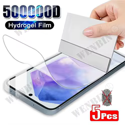 5 uds película de hidrogel de cubierta completa para Samsung S26 S25 S24 S23 Ultra Plus S24 FE Galaxy A56 A55 A36 A35 A16 A15 5G Protector de pantalla