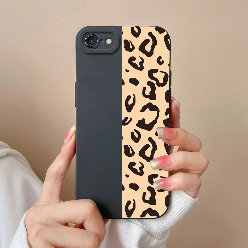 Funda sencilla para iPhone 7, 8 Plus, iPhoneSE, patrón de boceto, silicona líquida suave y suave, cobertura completa, funda trasera para teléfono antichoque - imagen 5