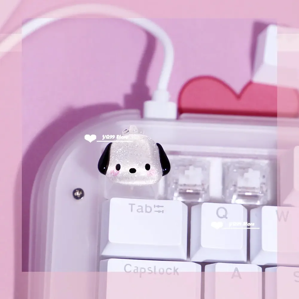 Teclas translúcidas de dibujos animados de Anime con personalidad para niña, bonitas teclas tridimensionales con retroiluminación de frutas, Teclado mecánico, 1 ud. - imagen 5