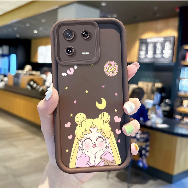 Lovely Sailor Moons funda de teléfono de dibujos animados para XiaoMi 14, 13, 12, 11 T Pro, 13, 12, 11 Lite, Poco F6, F5, X5, X3 Pro, NFC, TPU, cubierta a prueba de golpes - imagen 3