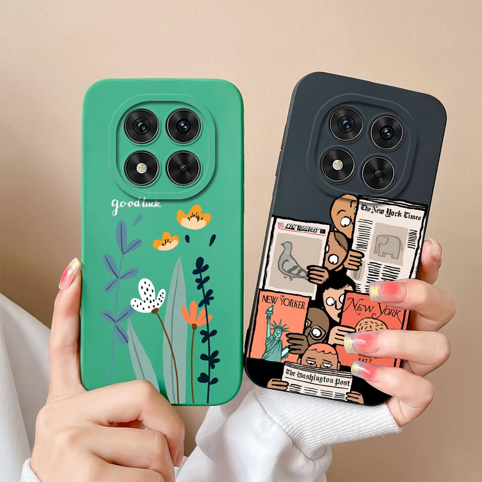 Funda de flores para Xiaomi Redmi Note 14 Pro Plus, funda trasera de protección completa de silicona líquida para Redmi Note14 14Pro, bolsa para teléfono - imagen 2