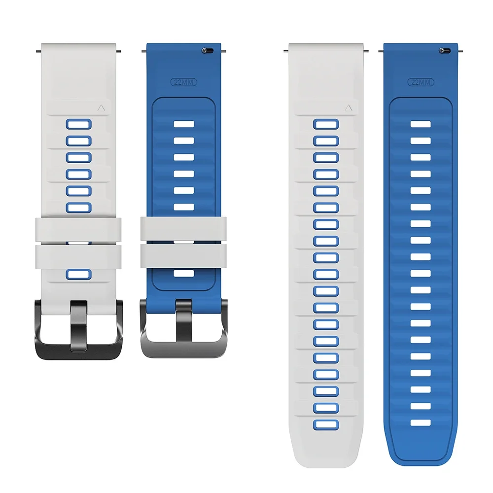 Correa de silicona de dos tonos de 22mm para Garmin Venu 4, 3, 2, 45mm, correa de repuesto para Garmin Forerunner 570 47mm 265 255, pulsera musical - imagen 3