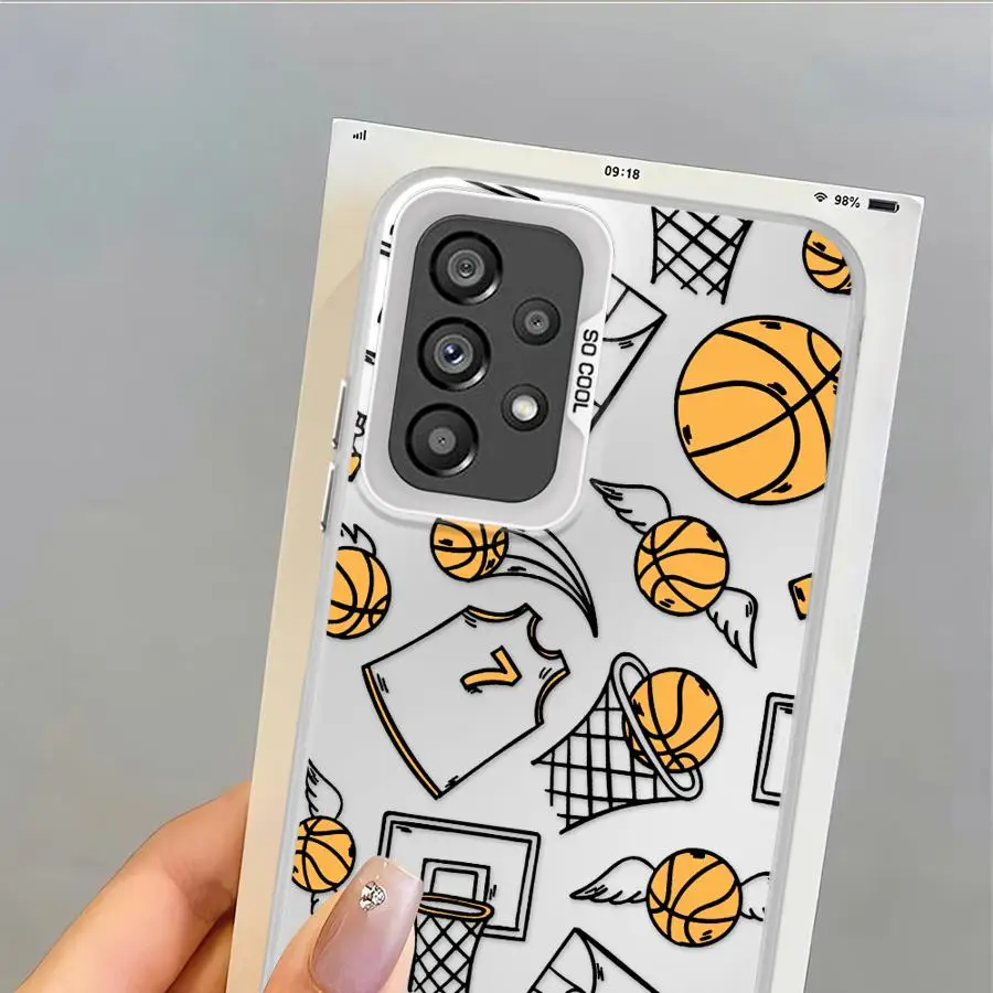 Divertida funda trasera de baloncesto para Samsung Galaxy A50 A15 A16 A02 A12 A06 A13 A20s A11 A04e A03 A14 - imagen 4