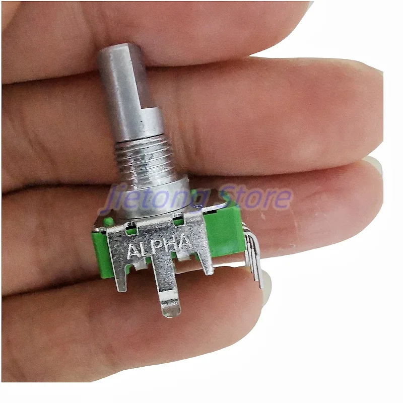 Alpha Boss-potenciómetro GT10, 10 piezas, efecto de volumen 0B2.5 K, 4 pines, rotación Vertical de 360 grados, 15mm, longitud del mango del medio eje - imagen 5