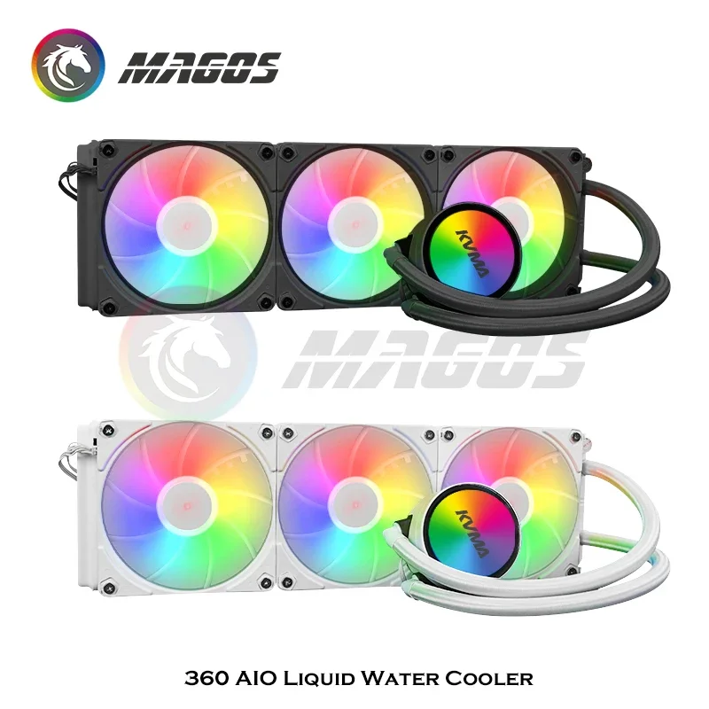 CPU Watercooler AIO caja de ordenador PC Kit de refrigeración por agua para AMD AM4 AM5 Intel 12Th 13Th LGA 1200 1700 360 AIO enfriador de agua líquida - imagen 3