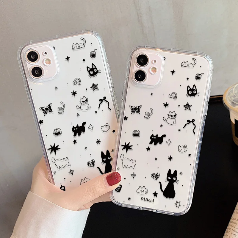 Funda de teléfono transparente con bonito gato para iPhone 17 Pro Fundas iPhone 16 Pro Max 11 13 15 14 12 Air 17promax funda de silicona a prueba de golpes - imagen 4