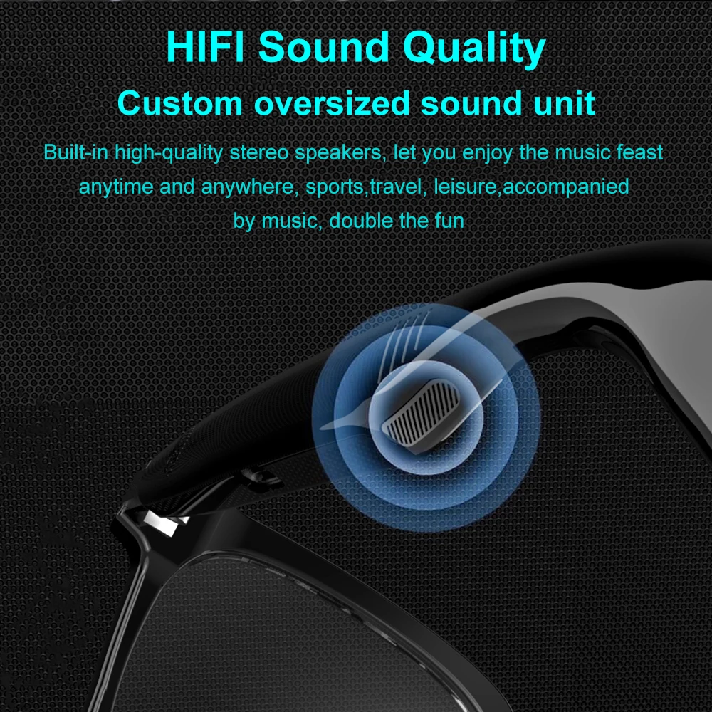 Gafas inteligentes Bluetooth 5,4 micrófono incorporado asistente táctil de voz gafas de música llamadas impermeables gafas de sol Anti-UV - imagen 5