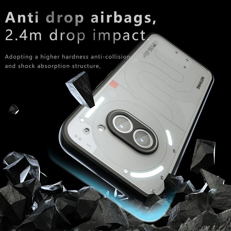 Para nada teléfono 2a Plus contraportada Phnoe Funda a prueba de golpes Airbag anticaída protectora antihuellas mate Funda Coque fundas - imagen 4