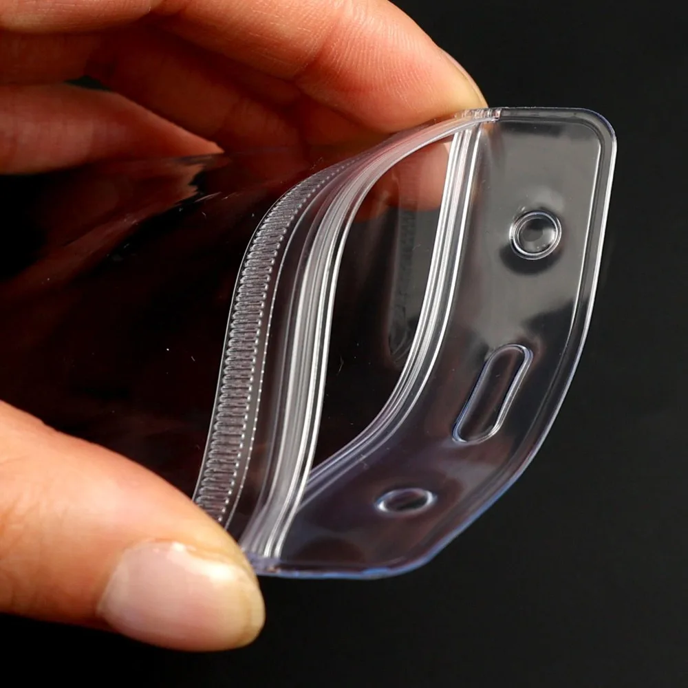 Estuche transparente para permiso de trabajo, juego de cordón para trabajadores de personal, soporte para insignia, etiqueta de nombre de identificación de exposición, tarjetero, cubiertas para tarjetas de paso - imagen 3