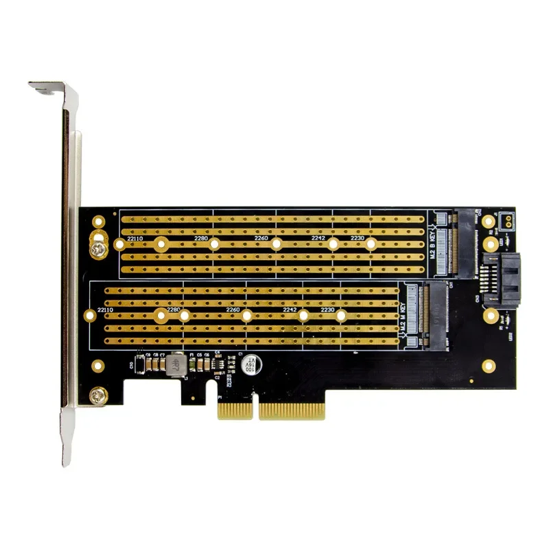 Adaptador PCI Express PCIE a M2 NVME SATA M.2 SSD PCIE adaptador NVME/SATA M2 PCI E adaptador SSD M2 a SATA tarjeta PCI-E llave M + tecla B