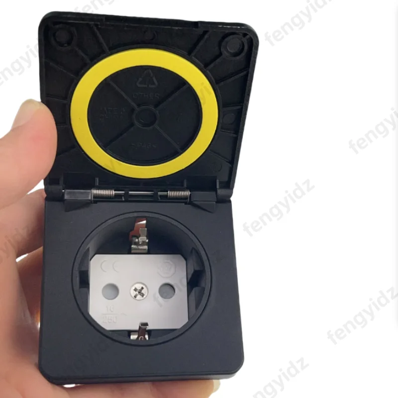 Toma Industrial impermeable de Alemania, toma de corriente CA, enchufe oculto AU, cubierta eléctrica impermeable, conector de alimentación, toma de seguridad - imagen 3