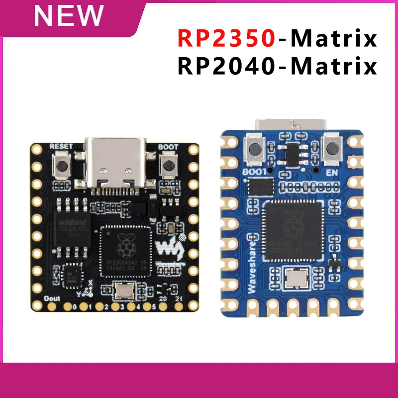Placa de desarrollo RP2350-Matrix Raspberry Pi Pico 2 8 × 8 RGB LED QMI8658 Sensor de 6 ejes RP2040-Matrix