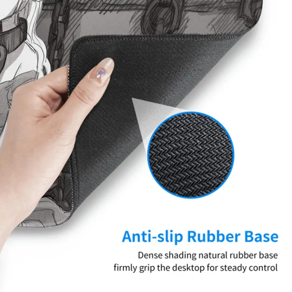 Alfombrilla de ratón antideslizante con bloqueo de borde de goma, alfombrillas de juego, Thriller adventure Game Slay the Princess, notebook, PC comput - imagen 4