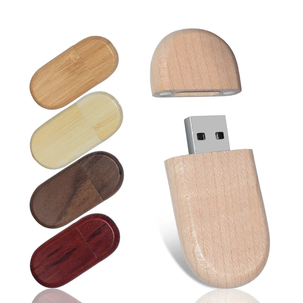 Lote de 10 unidades Flash USB 2,0 de madera, 128GB, logotipo gratis, regalo de negocios, unidad de bolígrafo, 64GB, madera de arce, 32GB, memoria USB - imagen 2