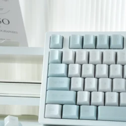 Teclas para teclado mecánico, perfil Cherry y diseño azul nacarado