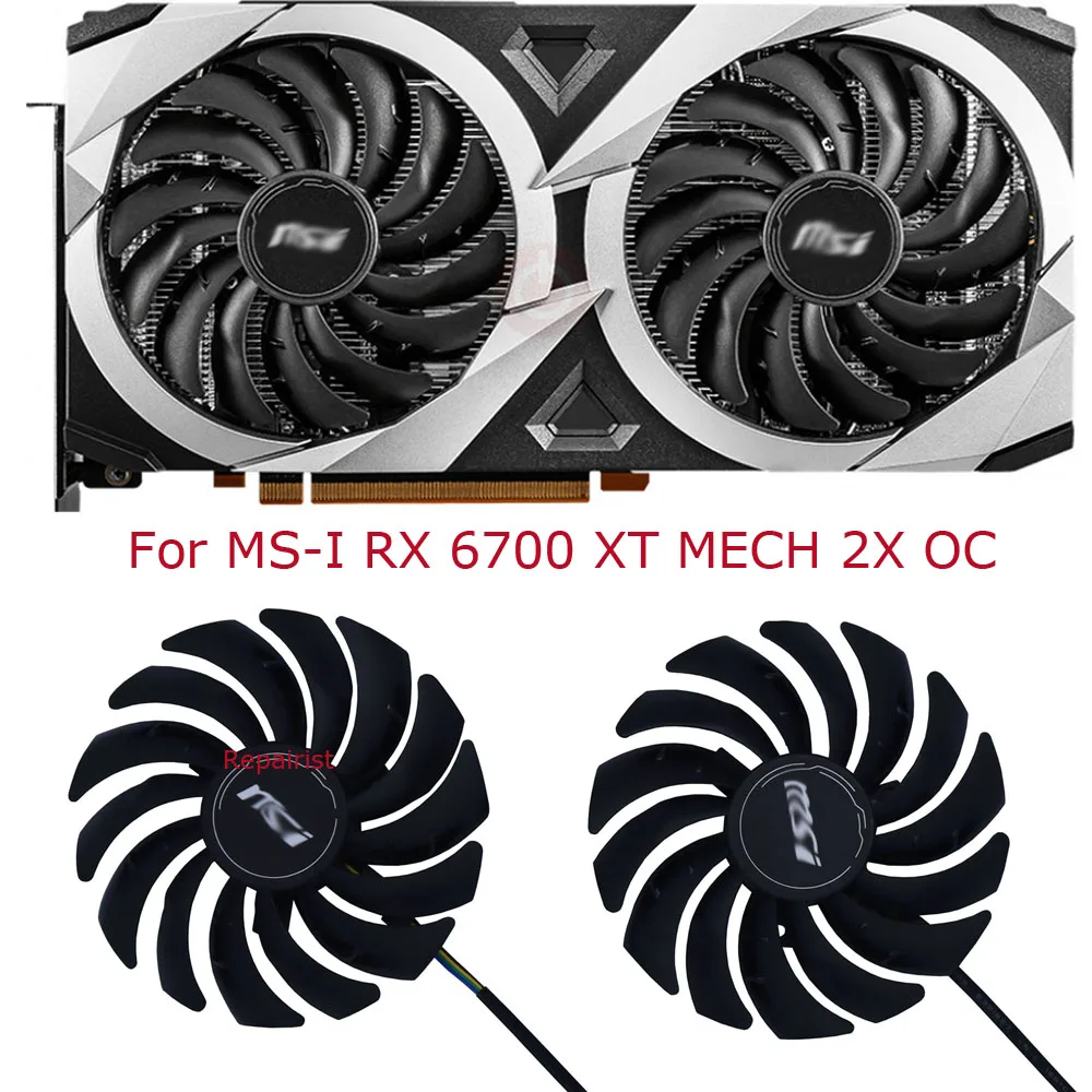 Ventilador de tarjeta de vídeo, enfriador de vídeo gpu vga, PLD10010B12HH, 2 unids/set, para MSI RTX 3050 3070 rtx3060 RTX3060Ti VENTUS 2X - imagen 4