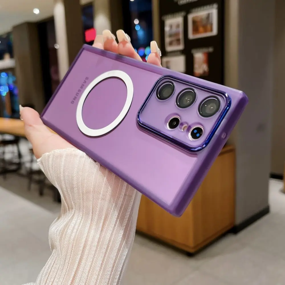 Para Motorola Moto Edge 50 Pro 50Fusion funda suave TPU transparente lente magnética funda protectora trasera para Moto Edge 40 Neo - imagen 5