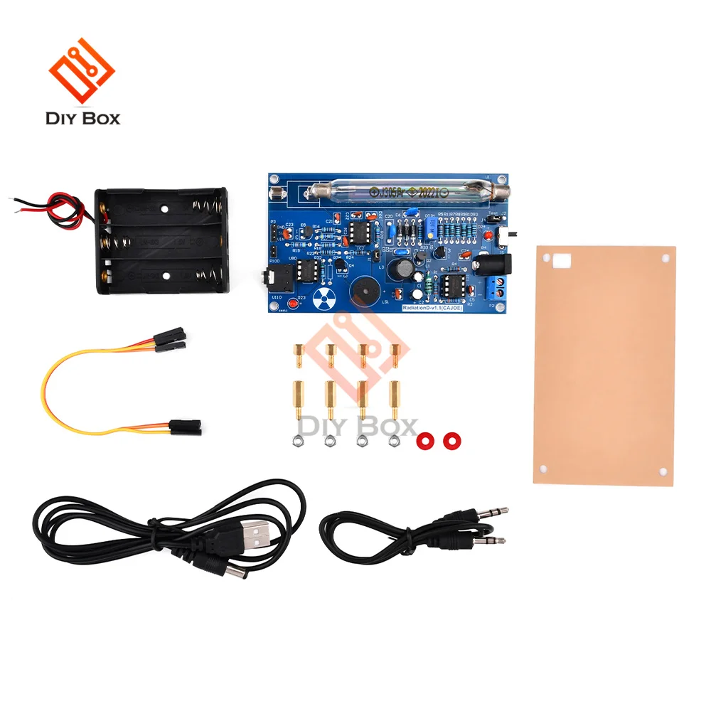 Ensamblado DIY Miller tubo Detector de radiación Nuclear Geiger contador Bule púrpura Kit de piezas de repuesto Módulo Experimental módulo - imagen 3