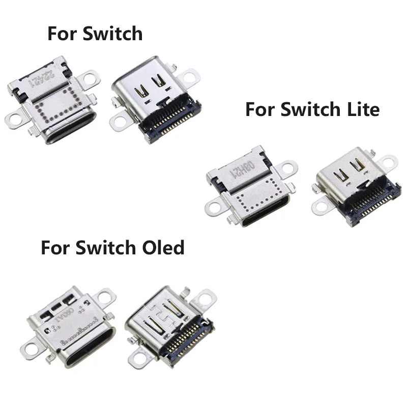 Puerto de carga hembra, conector USB tipo C para Switch/Lite/Oled/Pro NS, piezas de reparación de consola, 1 ud.
