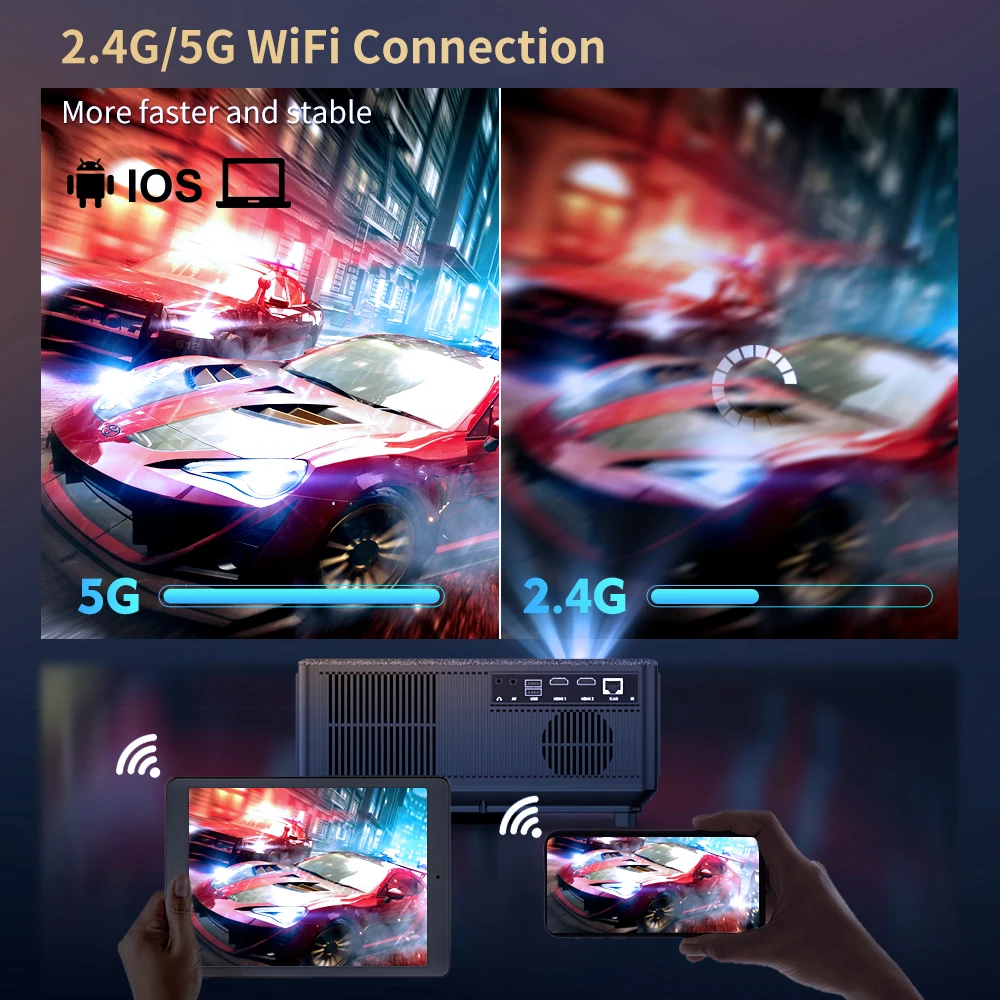 ThundeaL TD98 1080P Full HD proyector LED 4K WiFi Android proyector enfoque automático TD98W PK DLP vídeo 3D proyector de cine en casa inteligente - imagen 4