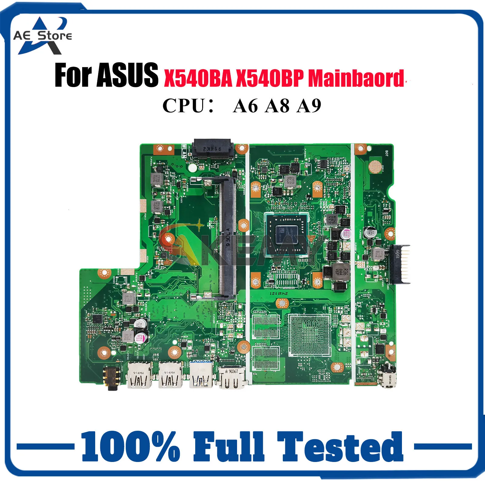 Placa base para ordenador portátil X540BP para ASUS VivoBook A540B X540BA X540B D540B F540B R540B X540BP placa base para portátil con CPU A6 A8 A9