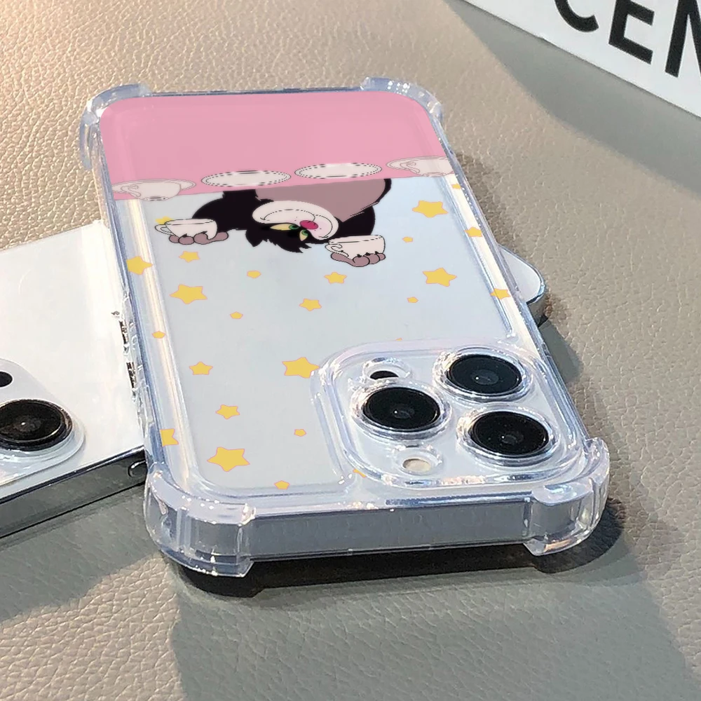Divertida funda de teléfono con diseño de gato Lucifer para iPhone 16 15 14 Plus 13 12 Mini 11 iPhone16 Pro Max X Xs XR 7 8, funda transparente suave a prueba de golpes - imagen 5