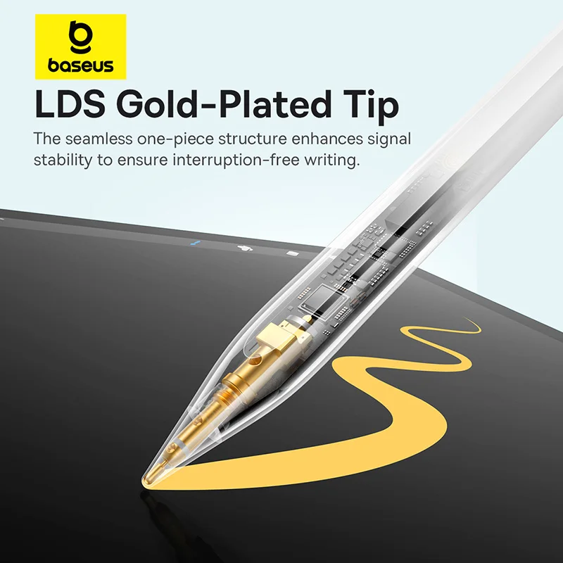 Baseus lápiz óptico de tercera generación para iPad Pro lápiz óptico de carga con cable versión de sensibilidad de inclinación activa para iPad 10 iPad Air 4 iPad Air 5 - imagen 2