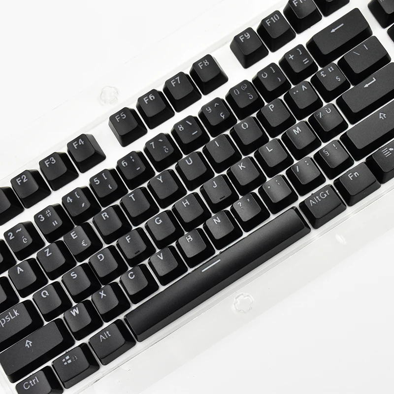 Teclas francesas para teclado mecánico, compatibles con interruptores MX, Soporte de doble disparo, iluminación Led, AZERTY