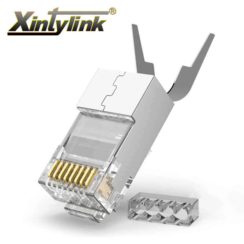 Conector xintylink CAT7 rj45 conector de cable ethernet rj rg45 CAT6A 8P8C FTP stp blindado cat.6a cat.7 red sftp lan 10/50/100 Uds - imagen 3