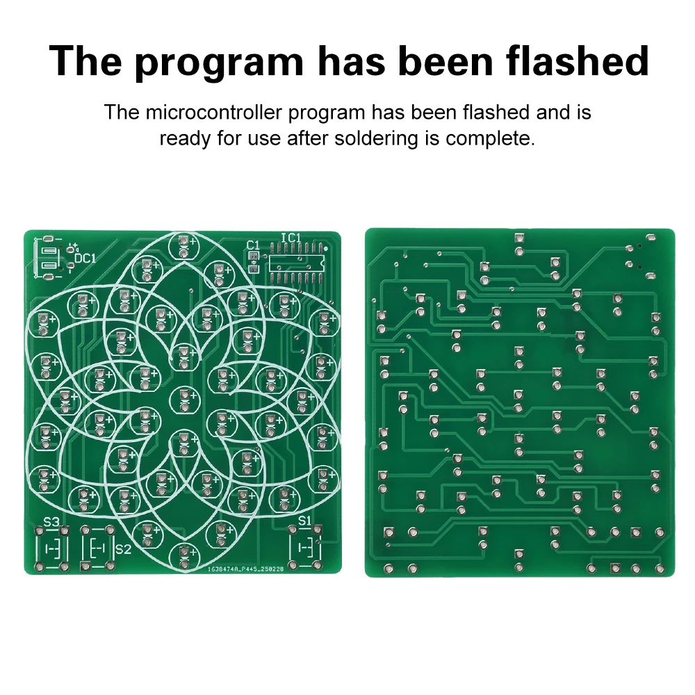 DIY 43 Kit de luz de flujo LED DC 4-5V patrón Micro USB molino de viento electrónico S3 implementación 9 tipos de reproducción de animación conmutación - imagen 5