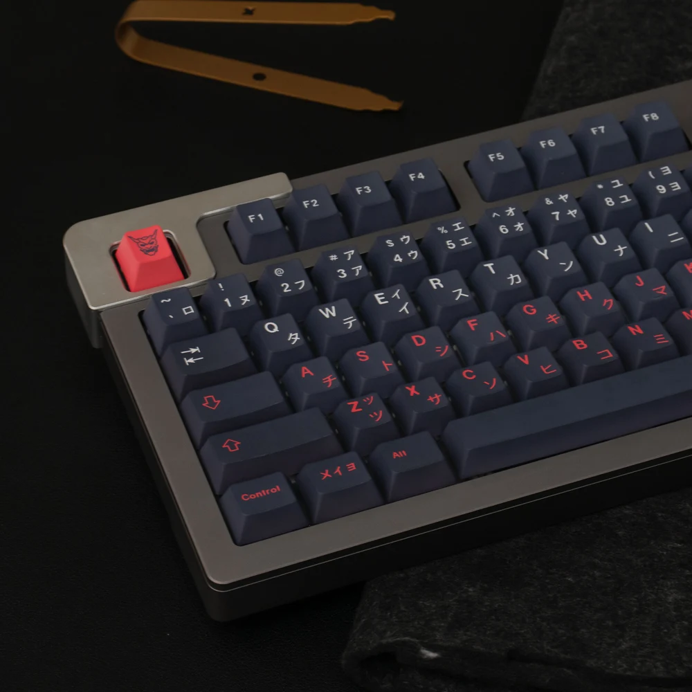 GMK Bushido-teclas para teclado mecánico PBT Dye Sub, teclas de 137 teclas, perfil de cereza, Color gris oscuro, juego de PC personalizado, GK61, Anne Pro 2 - imagen 3
