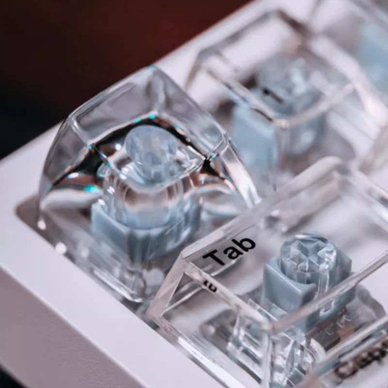 Tapa de llave de resina hecha a mano, tapa de llave de alta transparencia para interruptor MX, SA R4, altura XDA, perfil es amarillo claro, 1 pieza