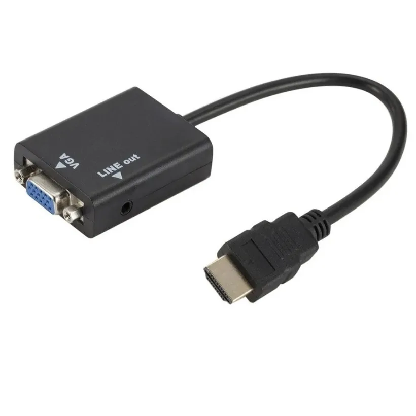 Nuevo Cable adaptador HDMI Compatible a VGA Digital a analógico 1080P vídeo HDMI a VGA convertidor para proyector HDTV PC portátil