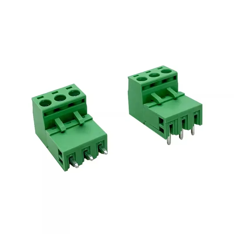 Juego de 10 bloques de terminales de tornillo de paso 2EDG 5,08 MM enchufe macho de 2P-10 pines + aguja recta/aguja curva para conector PCB - imagen 3