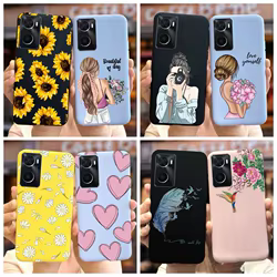 Para Oppo A76 funda CPH2375 funda de dibujos animados de moda para niñas para Oppo A96 funda de silicona suave para Oppo A36 A 76 96 OppoA76 OppoA96 Shell