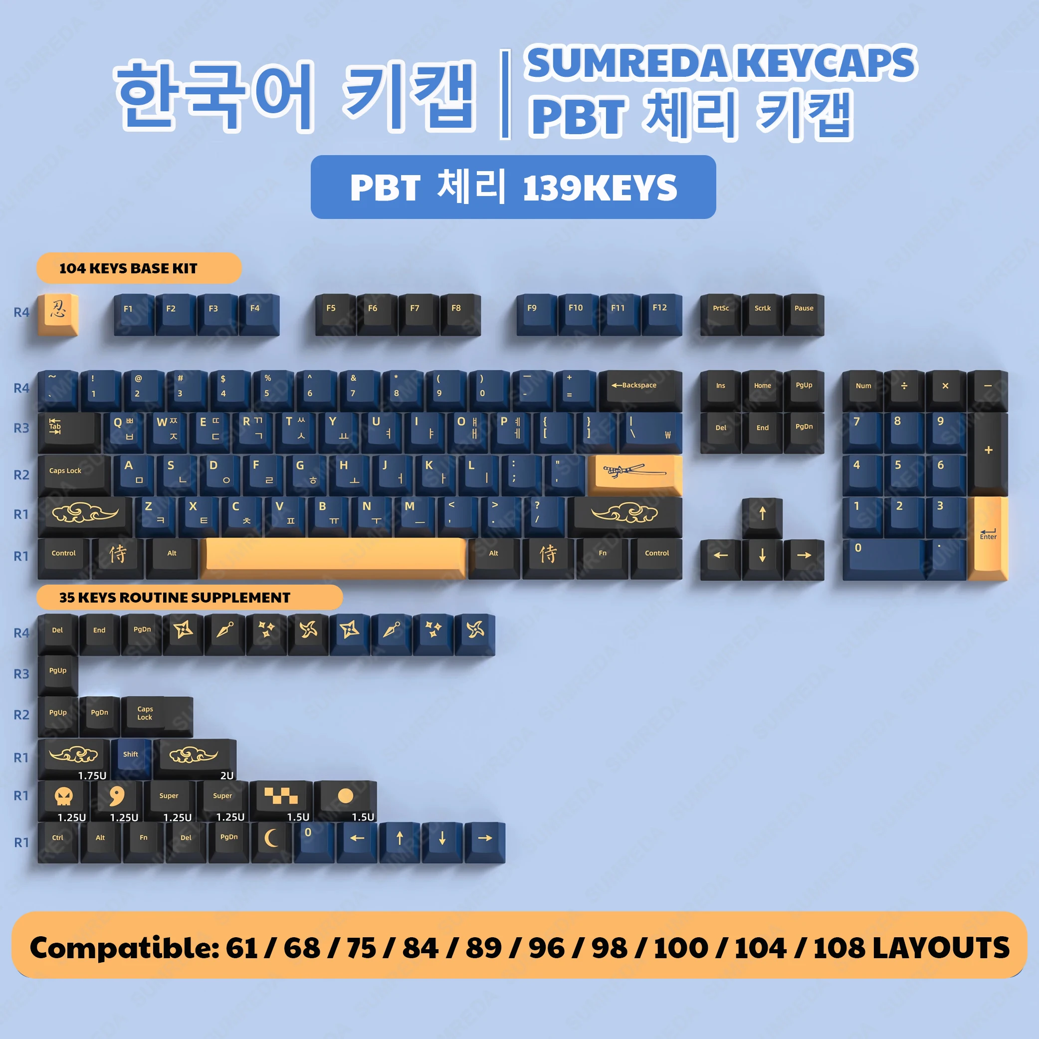 Blue 139keys KR
