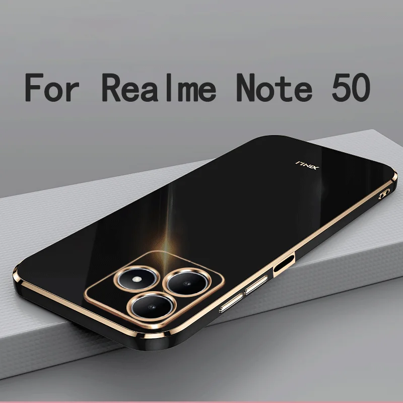 Para Realme Note 50 funda suave TPU funda protectora de cámara antihuellas de alta calidad para Realme Note 50