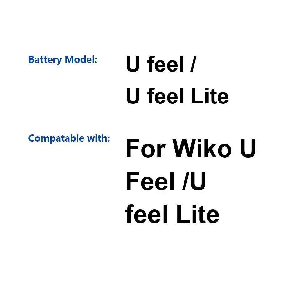Batería duradera del teléfono móvil para Wiko U Feel Lite de larga duración 2500Mah