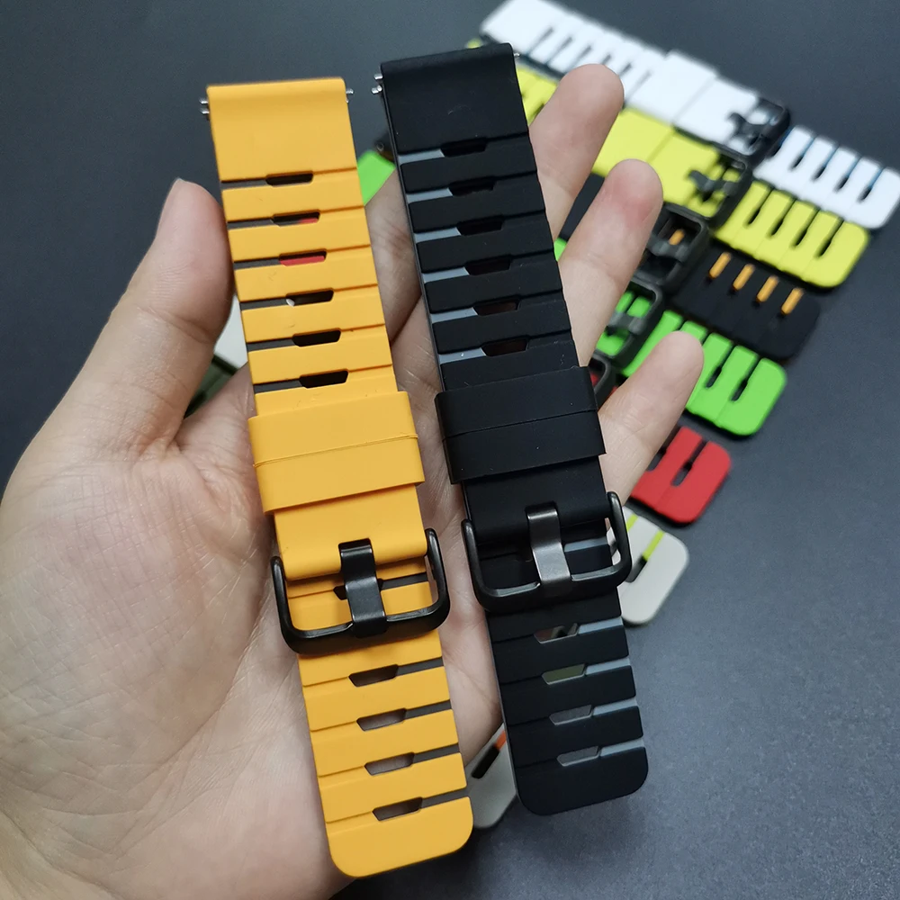 Correa deportiva de silicona para reloj SUUNTO RUN, 22mm, para SUUNTO 9 PEAK PRO DLC/5 PEAK/RACE S/OCEAN/VERTICAL, repuesto - imagen 4