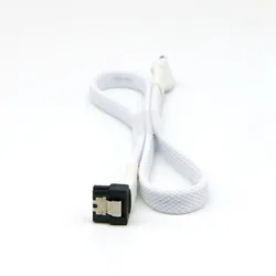 Cable SATA 7 Pines 6Gbps - Angulo recto 45/60 cm, funda carbono