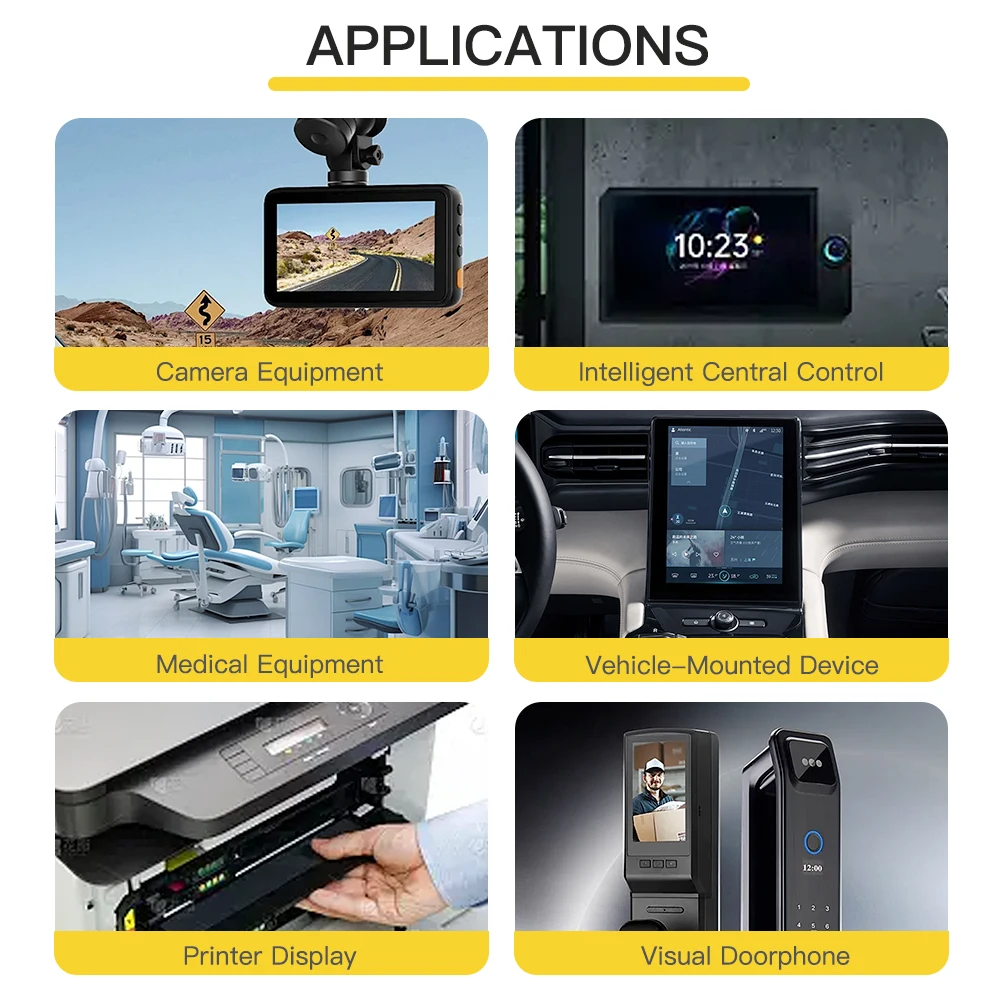 LESOWN Panel de módulo LCD 8,8 pulgadas LCD MIPI 480x1920 IPS 600Nits HDMI pantalla delgada de tira larga para impresora Raspberry Pi - imagen 4
