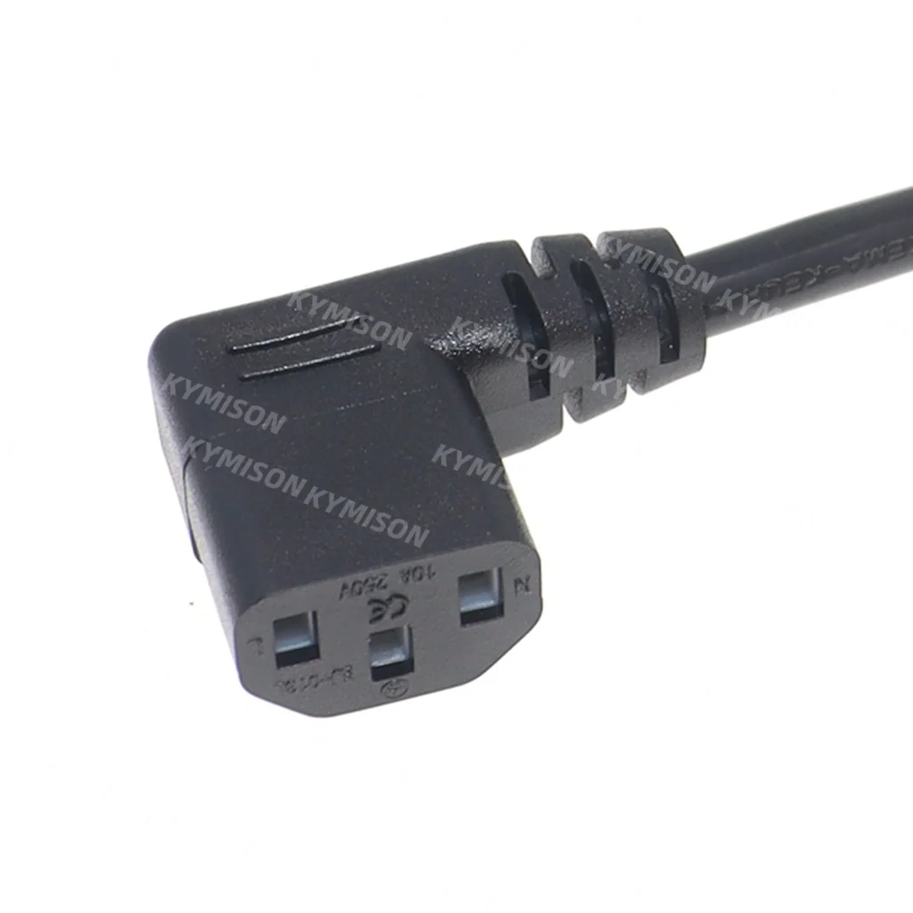 Cable adaptador de ángulo recto IEC C13 de 1,8 m Cable de extensión europeo Schuko CEE7/7 Cable de alimentación de ángulo VDE - imagen 5