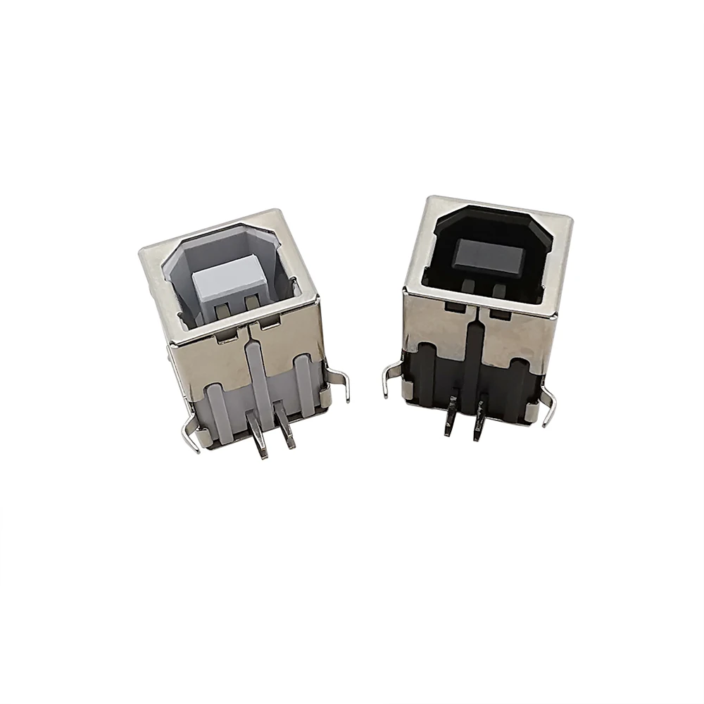 Connecteur de Port Jack USB de remplacement pour réparation, Type B, 4 broches, Angle droit, PCB femelle, Interface de données d'imprimante, connecteur à souder - imagen 2