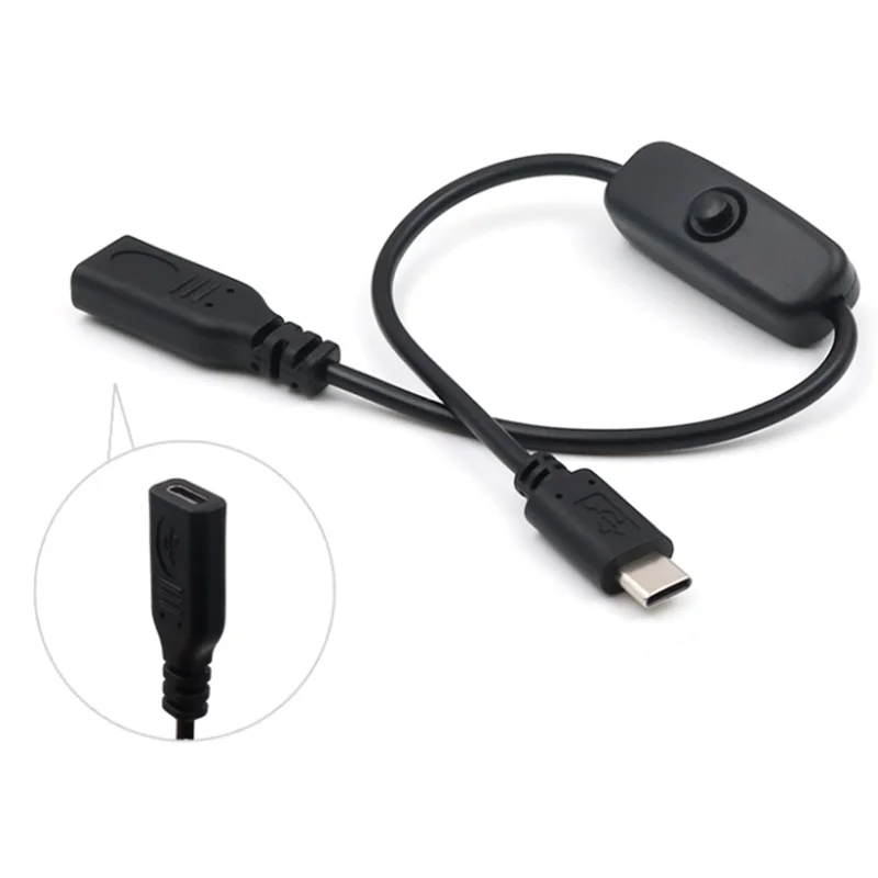 Cable de extensión macho a hembra Micro USB tipo c para ordenador móvil, controlador de interruptor de llave, 3a, 22AWG, 30V, cobre, 501 - imagen 2