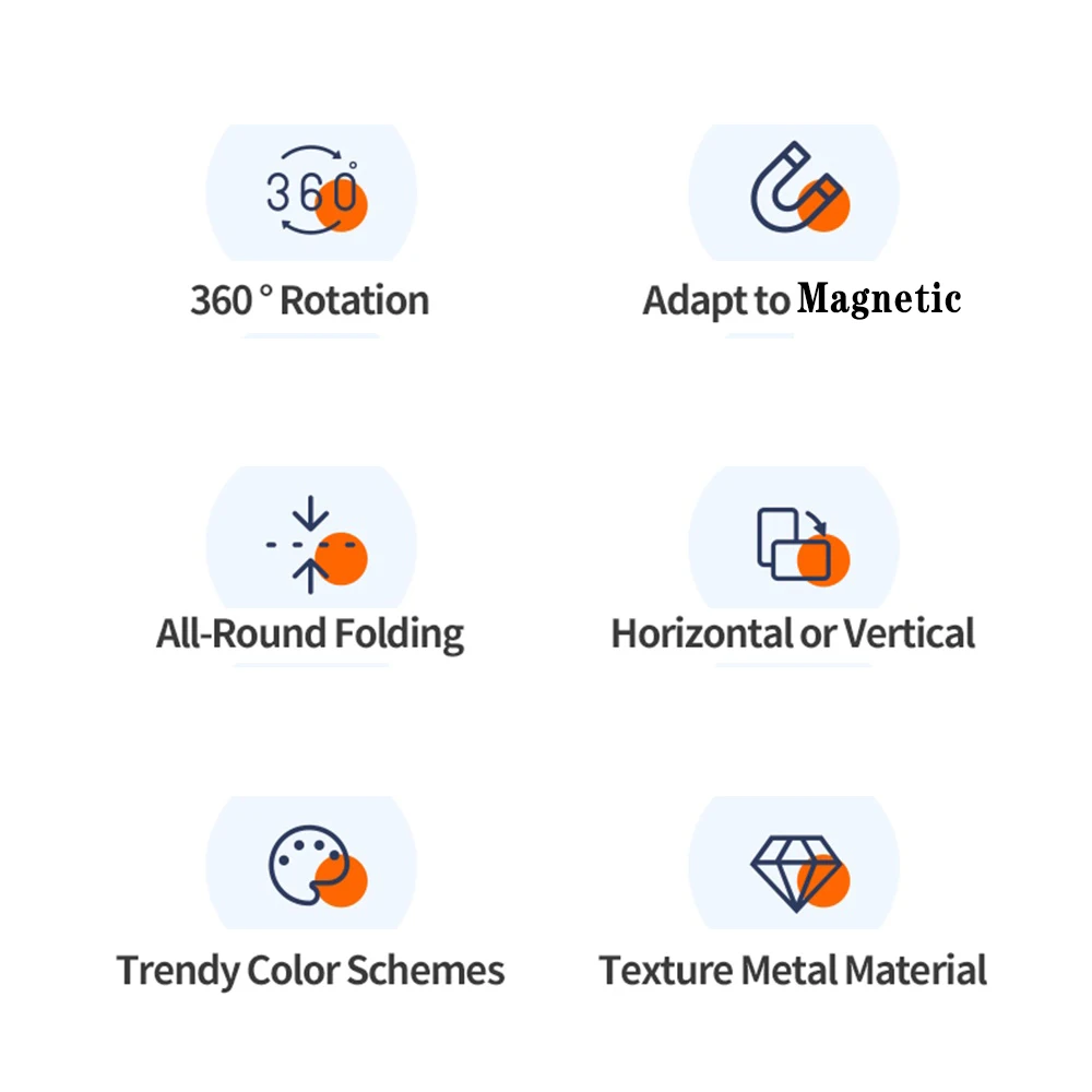 Soporte magnético de anillo para teléfono de doble cara portátil 360 °   Soporte plegable giratorio para teléfono móvil, accesorio de agarre, soporte Universal - imagen 4